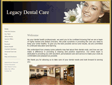 Tablet Screenshot of legacydentalonline.com